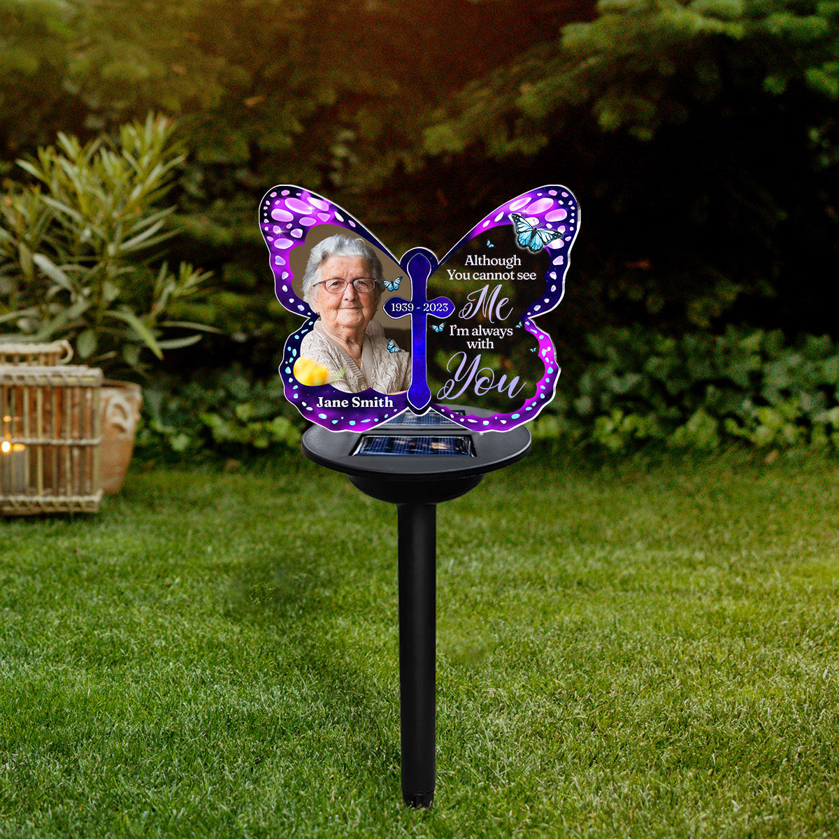 Custom Photo Your Wings Were Ready Ver 2 - Personalized Custom Solar Light