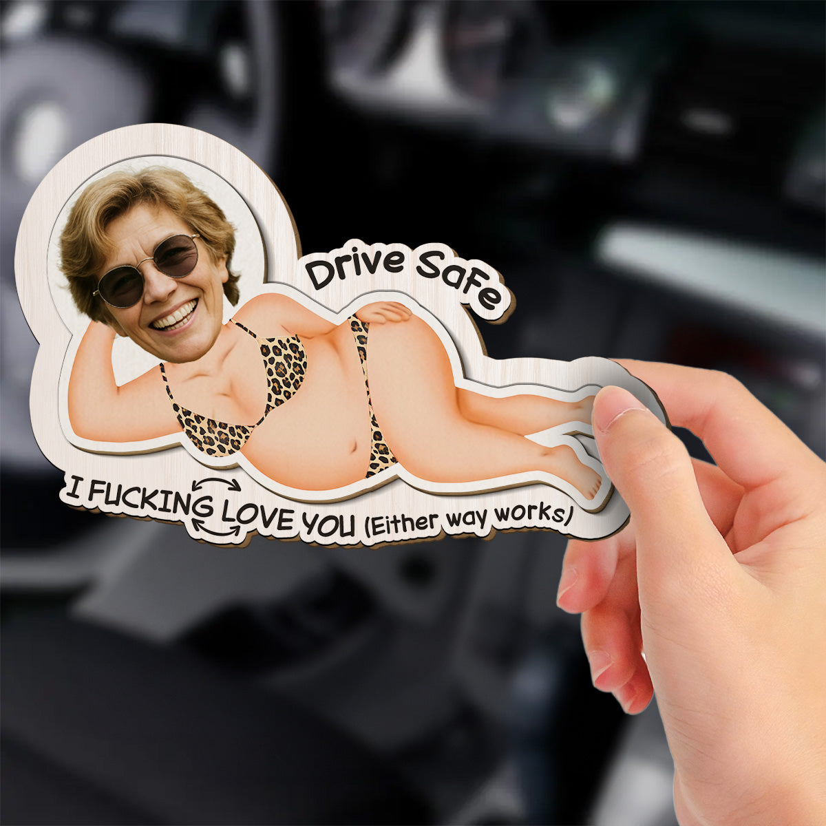 Drive Safe My Husband Wife - Personalized Custom Car Visor Clip