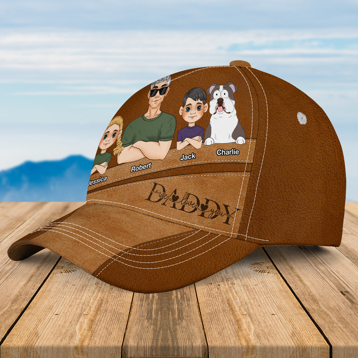 Dad We Love You - Personalized Classic Cap