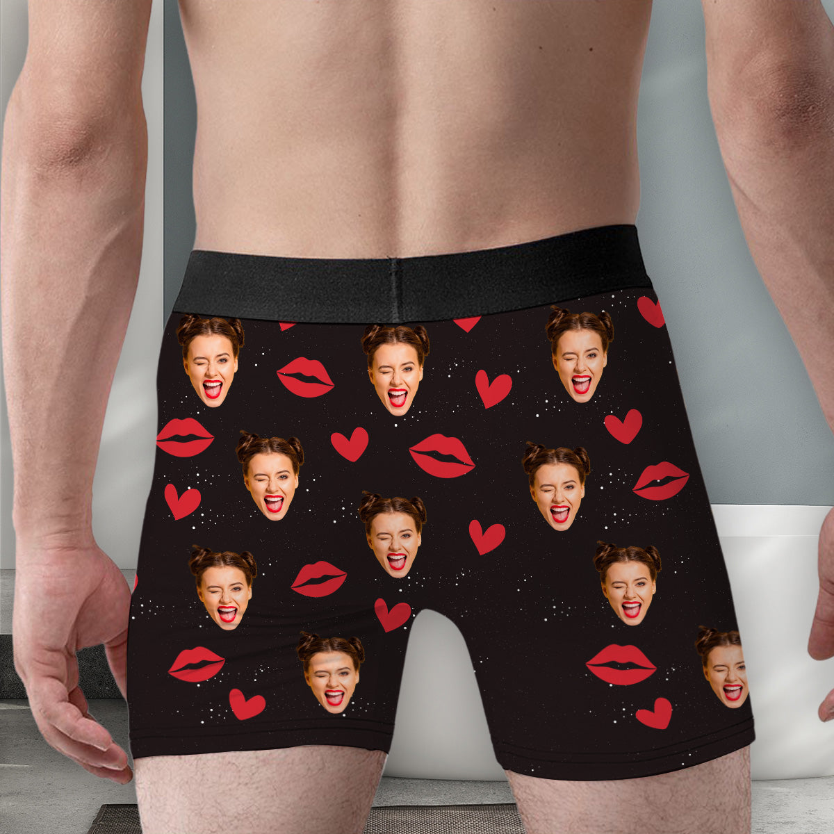 Turn Me On - Personalized Photo Men's Boxer Briefs