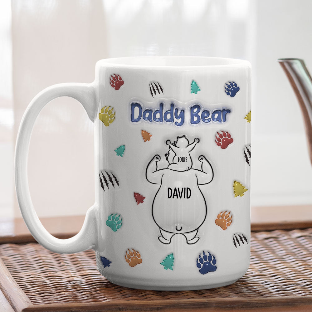 Papa Bear - Personalized Custom 3D Inflated Effect Mug