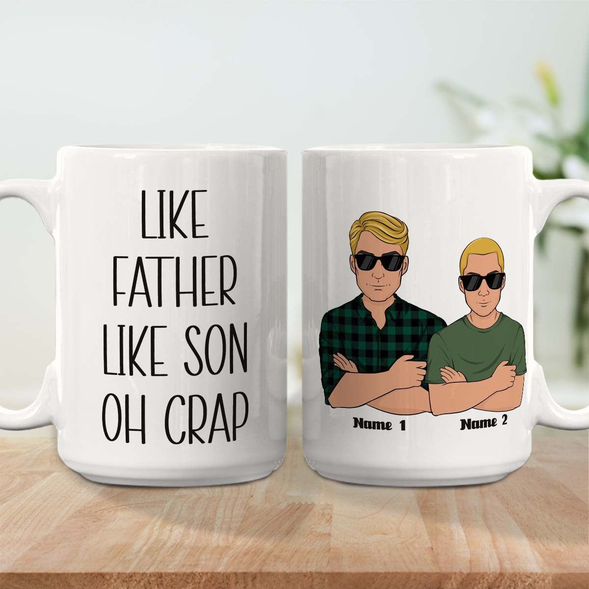 Like Father Like Daughter Oh Crap - Personalized Custom Coffee Mug