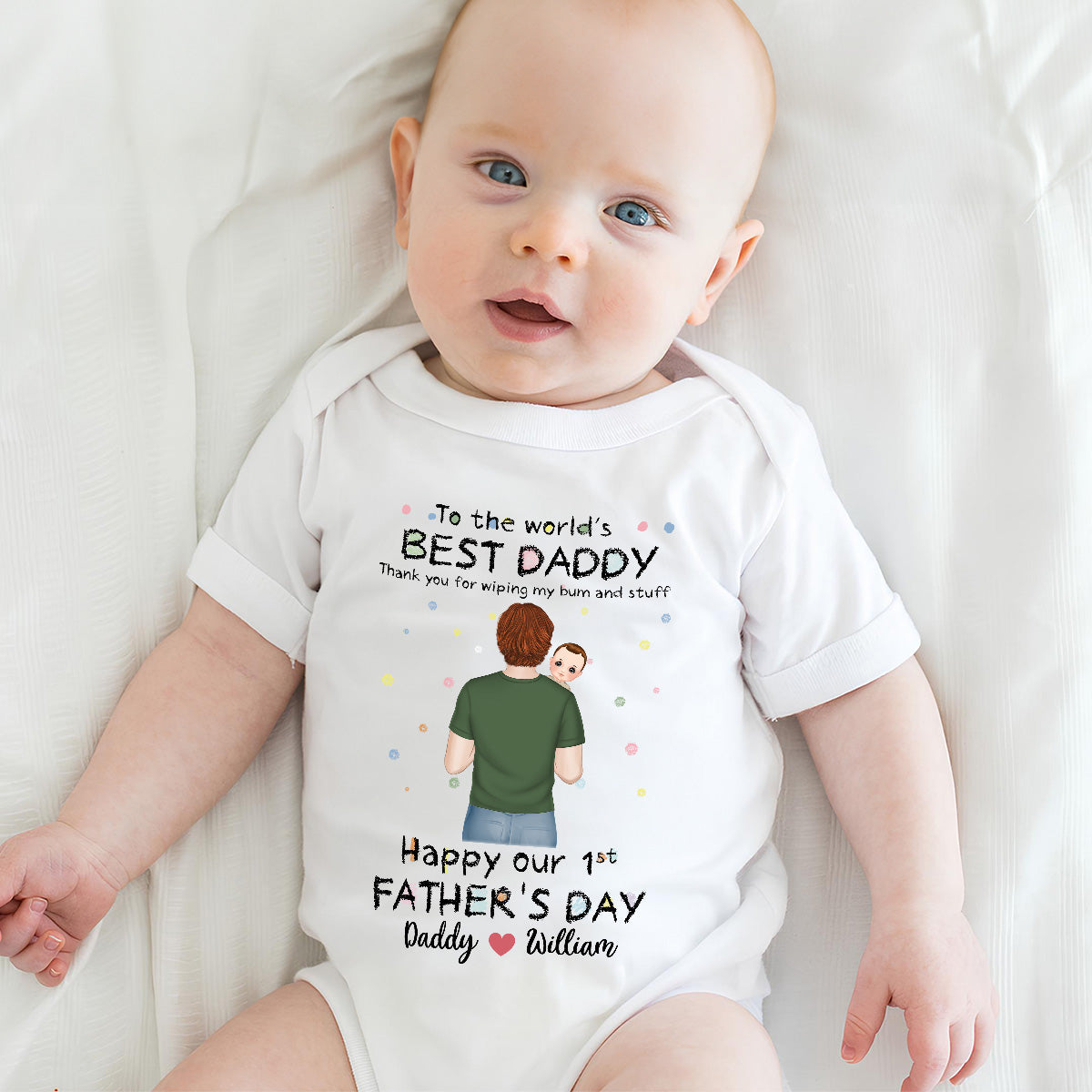 Wiping My Bum Version 2 - Personalized Custom Baby Onesie