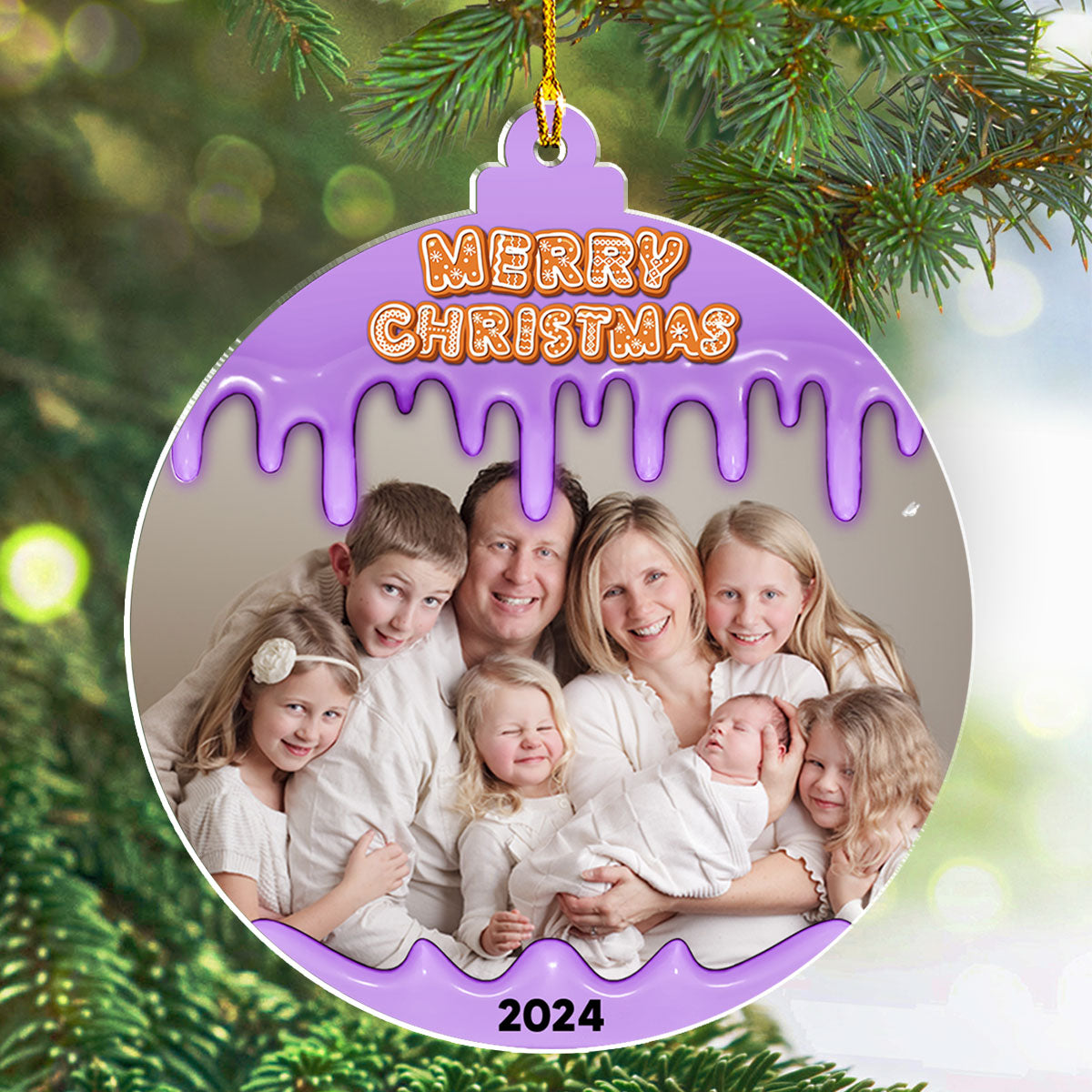 Merry Christmas 2024 - Personalized Custom Acrylic Ornament