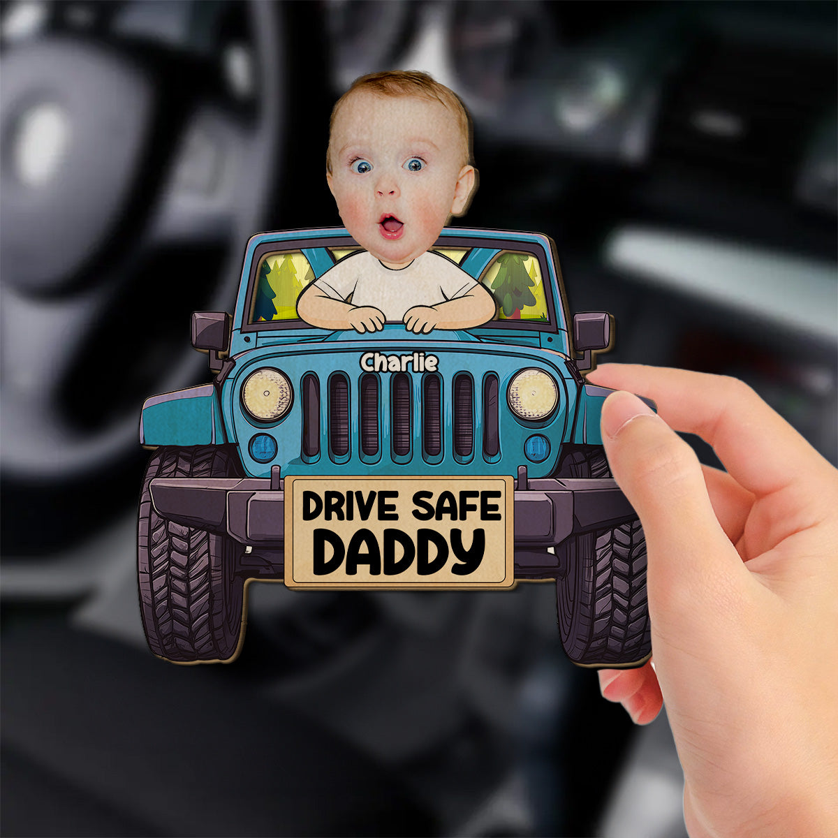 Drive Safe I Love You Dad - Personalized Custom Car Visor Clip