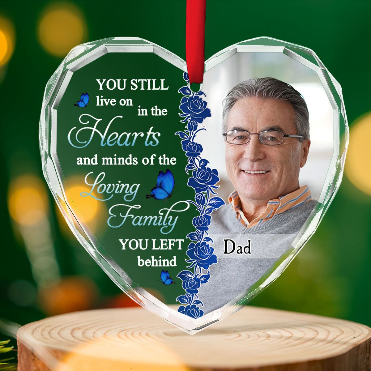 Missing You - Personalized Custom Glass Ornament