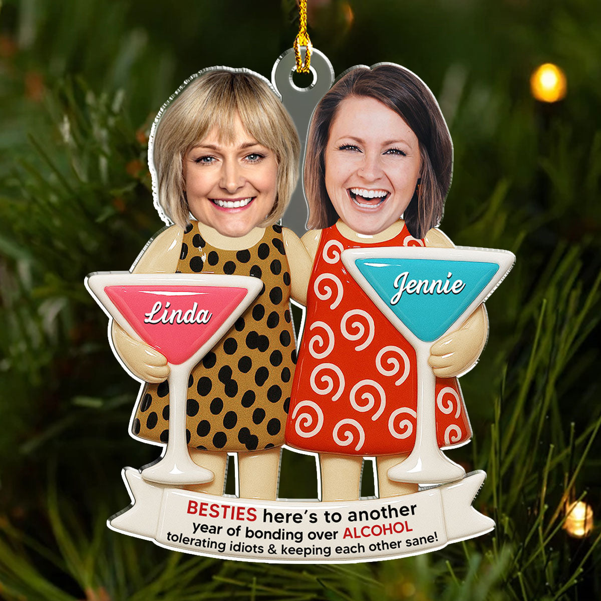 Girls Night - Personalized Custom Acrylic Ornament