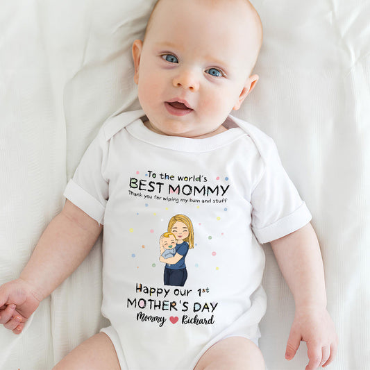 Wiping My Bum - Personalized Custom Baby Onesie