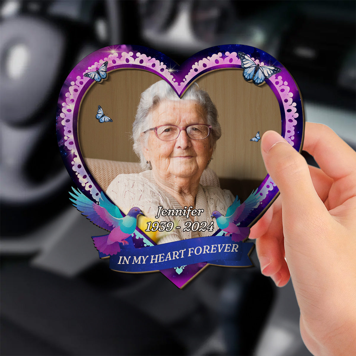 My Love Is In Heaven - Personalized Custom Car Visor Clip