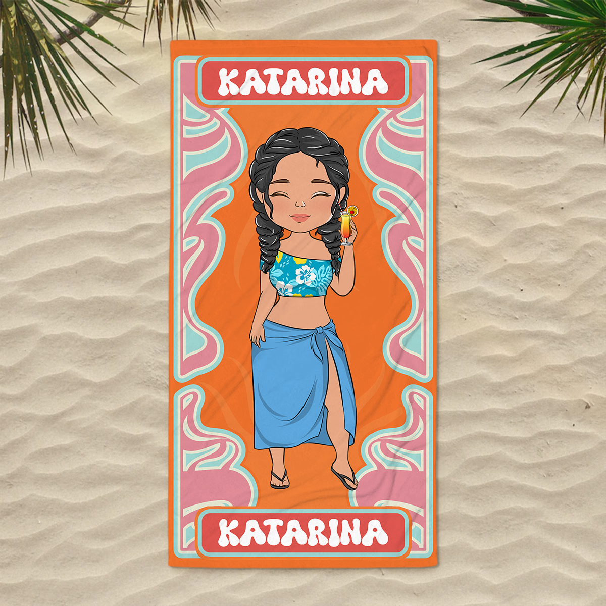 Beach Girl - Personalized Custom Beach Towel