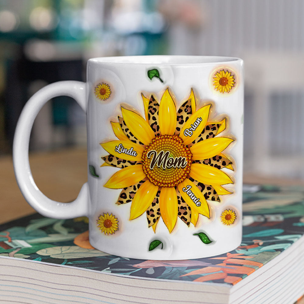 Nana Sunflower - Personalized Custom 3D Inflated Effect Mug