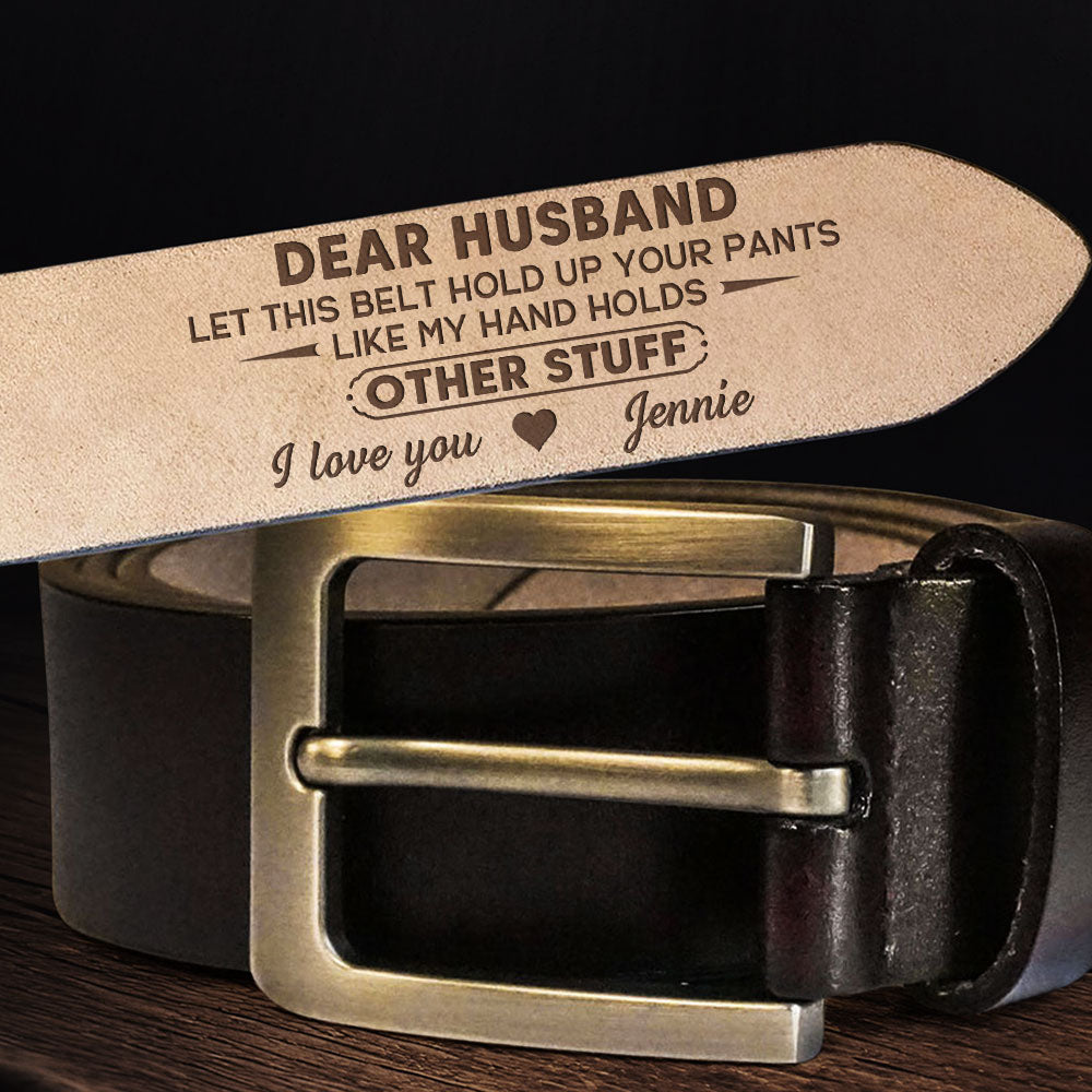 Hold Your Stuff - Personalized Engraved Leather Belt