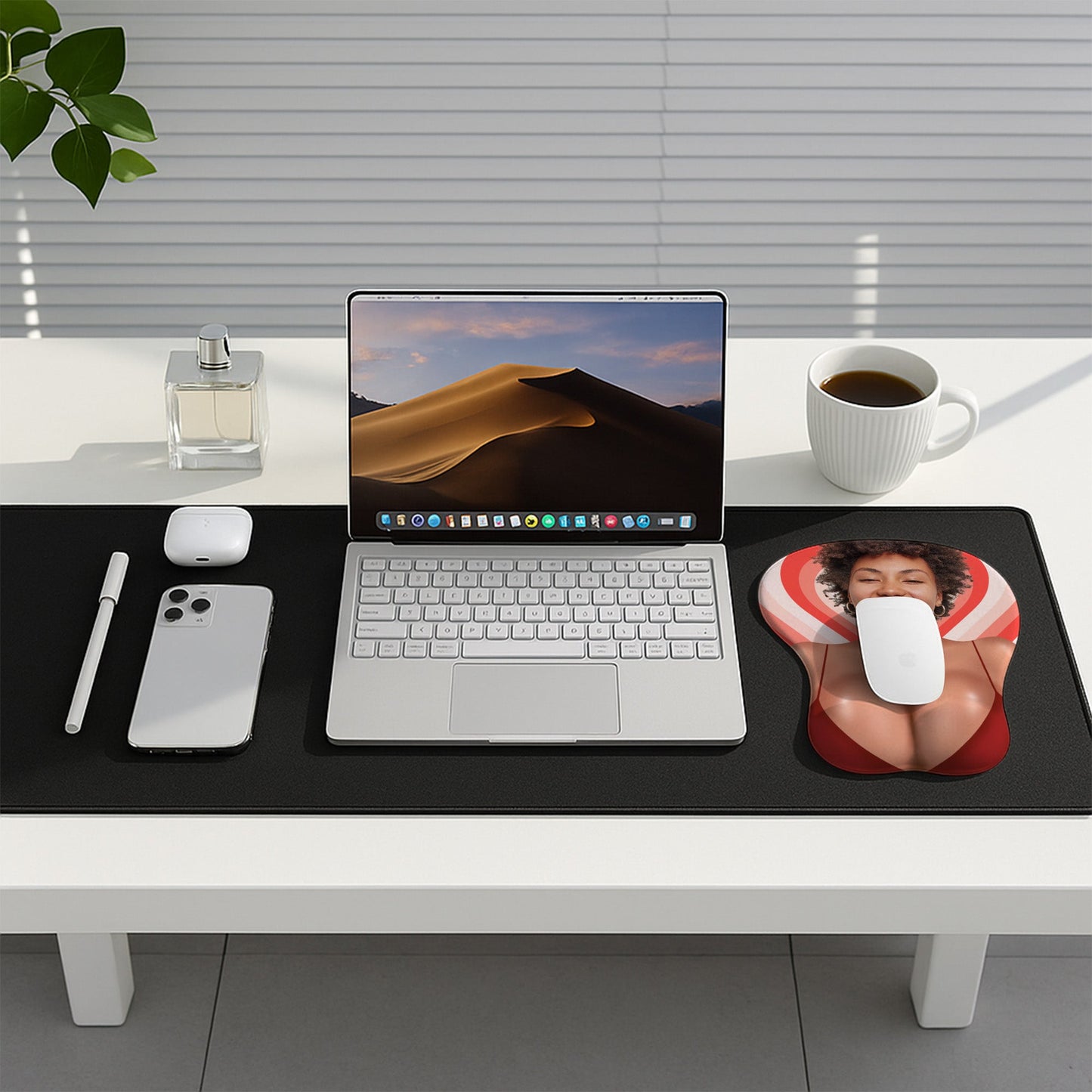 Custom Funny Face Couple Coworker Troll - Personalized Custom 3D Mouse Pad