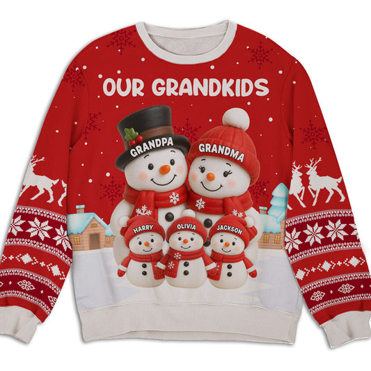 My Grandkids Snow - Personalized Custom All-Over-Print Sweatshirt