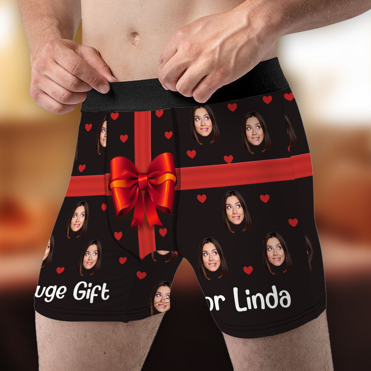 A Huge Gift - Personalized Photo Men's Boxer Briefs