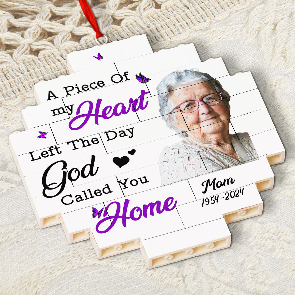 A Piece Of My Heart - Personalized Custom Puzzle Ornament