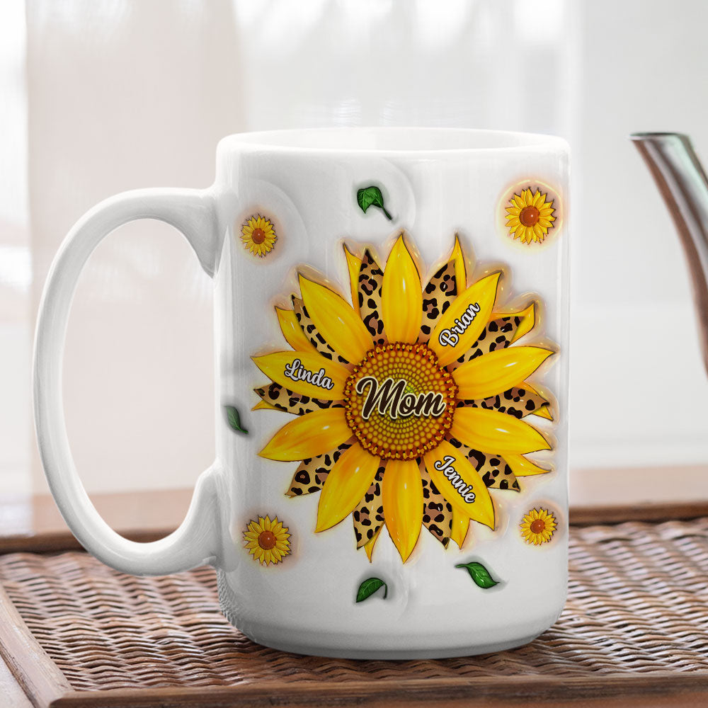 Nana Sunflower - Personalized Custom 3D Inflated Effect Mug