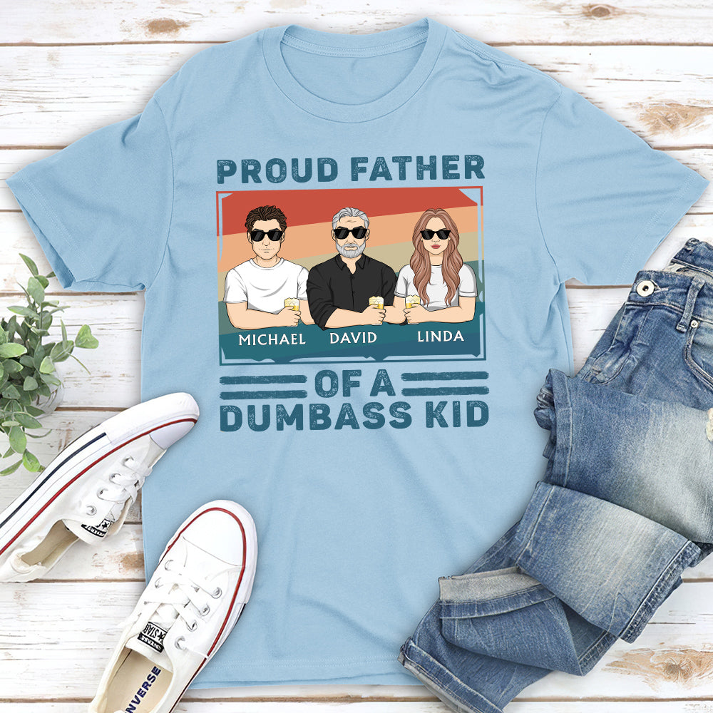 Proud Father Of A Kid - Personalized Custom Shirt