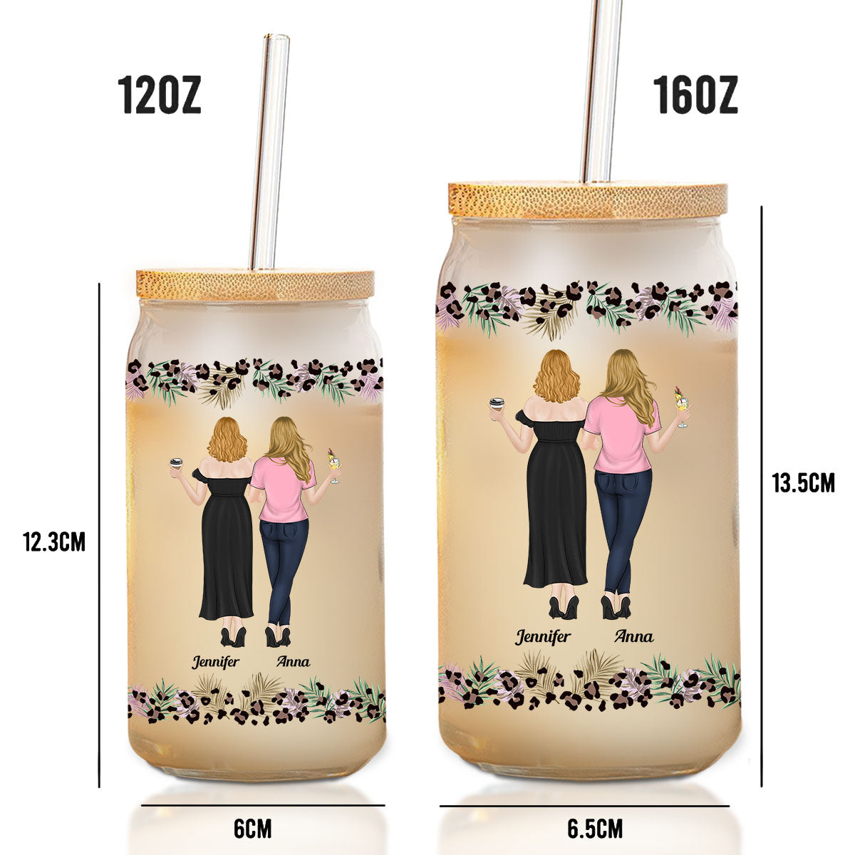 Badass Granddaughter - Personalized Custom Glass Can