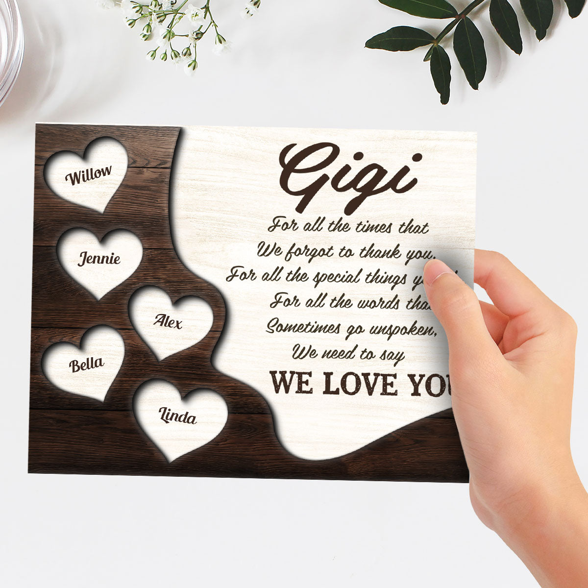 For All The Times We Forgot To Thank You - Personalized Wooden Plaque