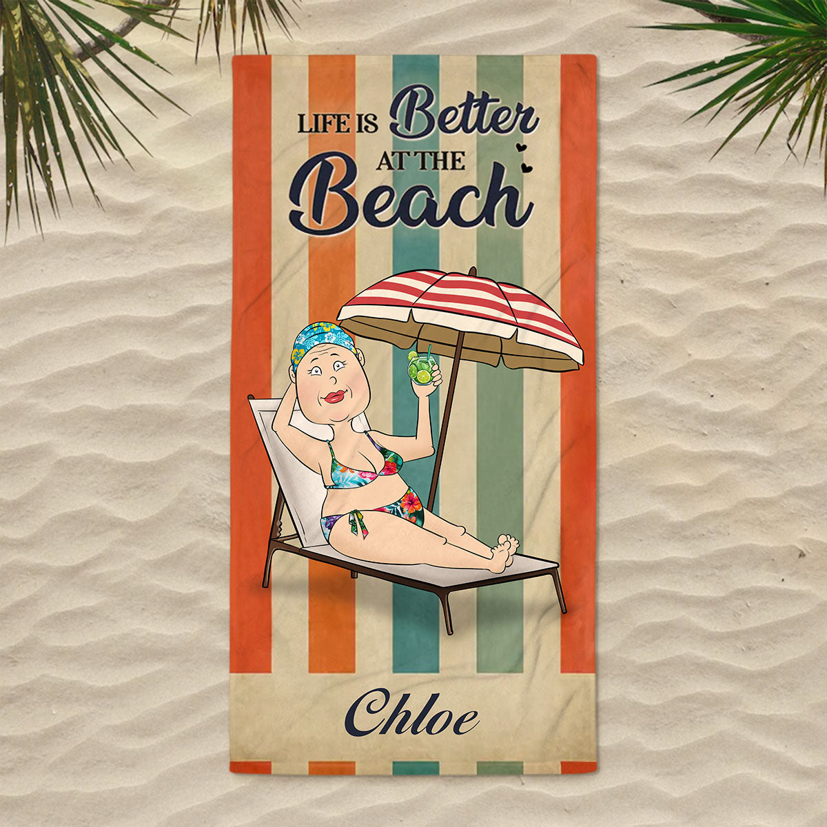 Summer At The Beach - Personalized Custom Beach Towel