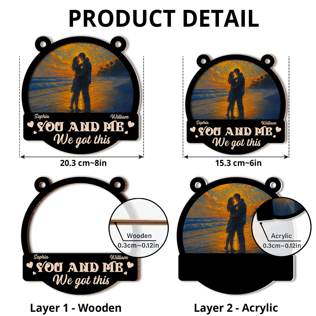 Surrounded By Stars - Personalized Custom Suncatcher