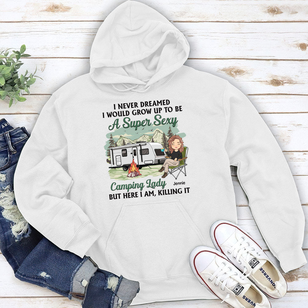 Camping Lady 3 - Personalized Custom Hoodie
