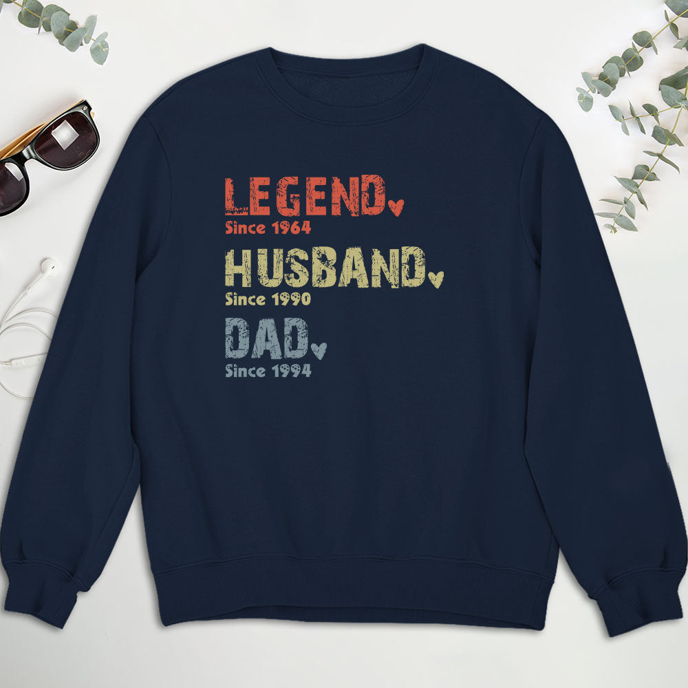 Legend, Husband, Dad, Grandpa - Personalized Custom Shirt