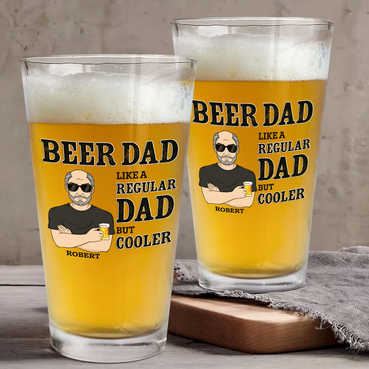Beer Dad - Personalized Custom Beer Glass