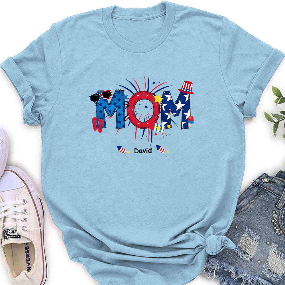 Great Mom Happy Holidays - Personalized Custom Women's T-shirt
