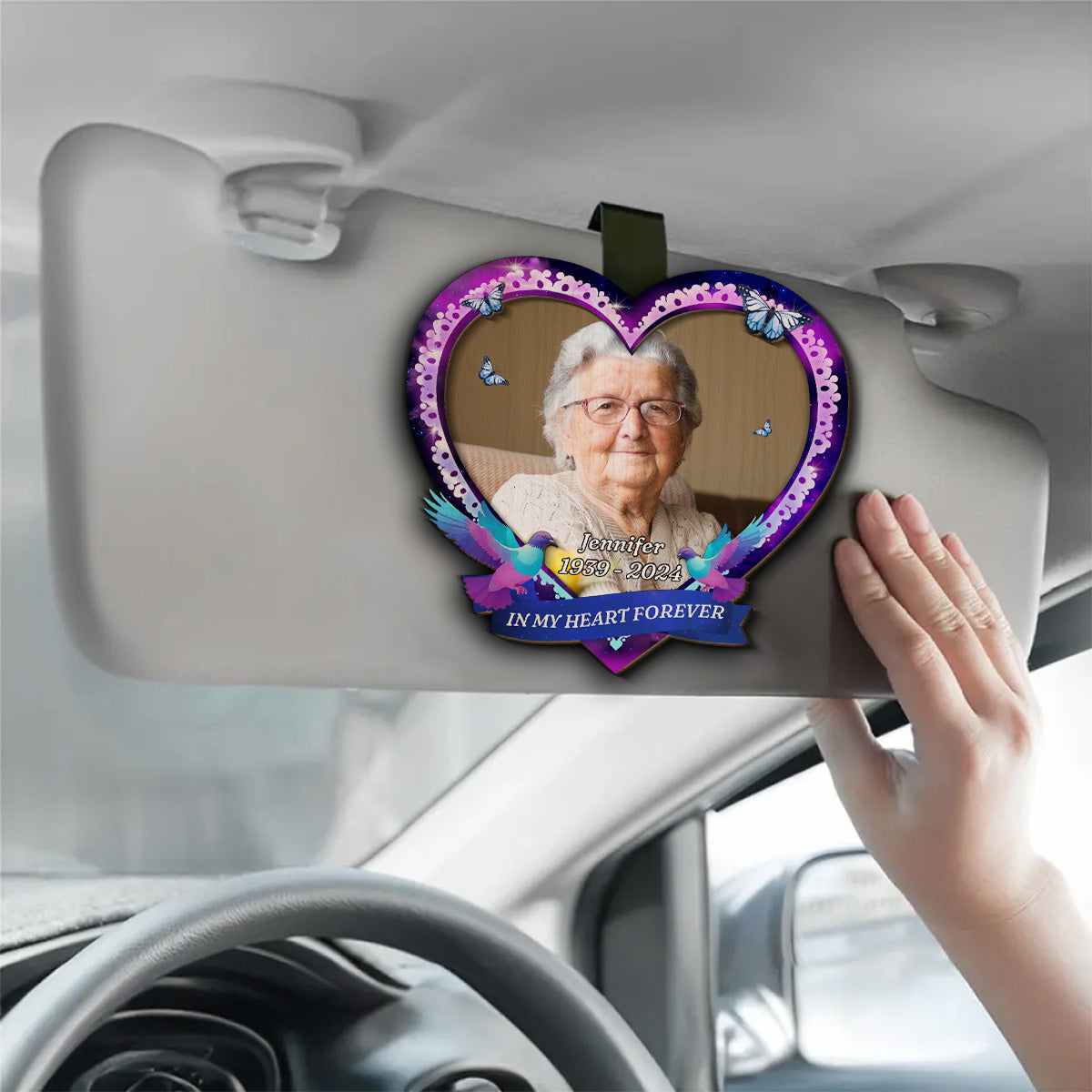 My Love Is In Heaven - Personalized Custom Car Visor Clip