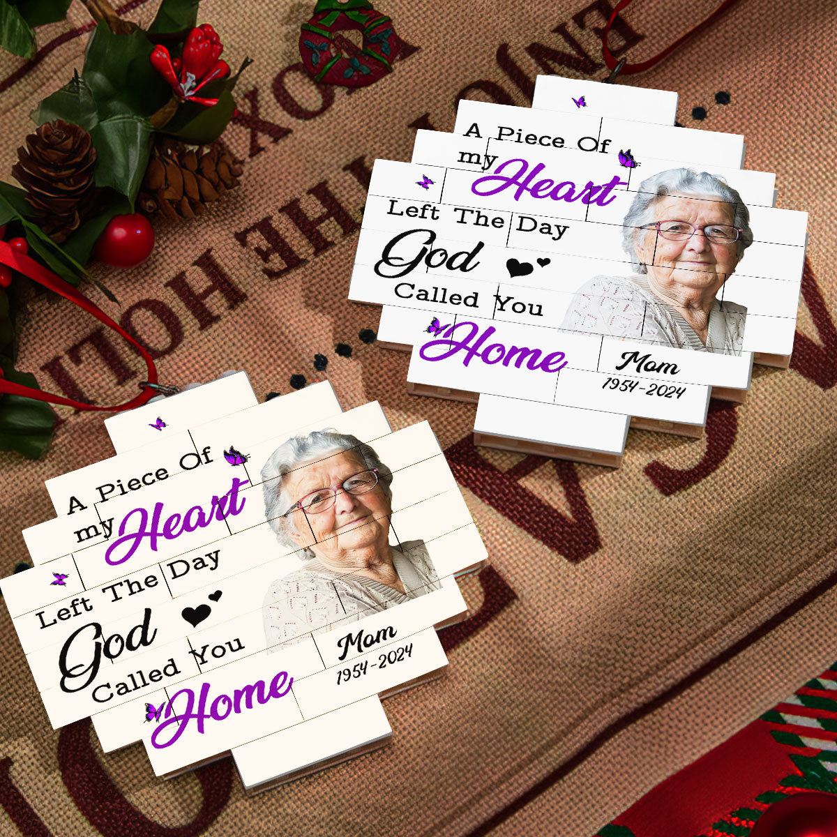 A Piece Of My Heart - Personalized Custom Puzzle Ornament