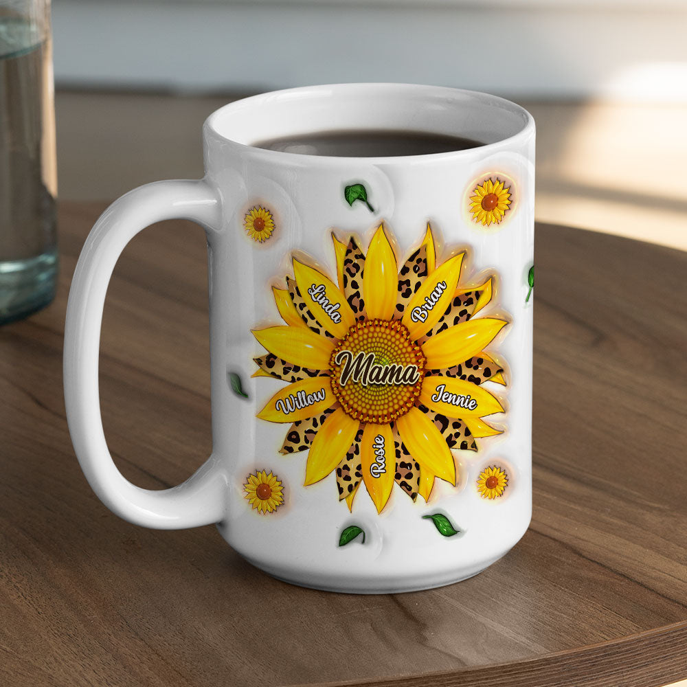 Nana Sunflower - Personalized Custom 3D Inflated Effect Mug