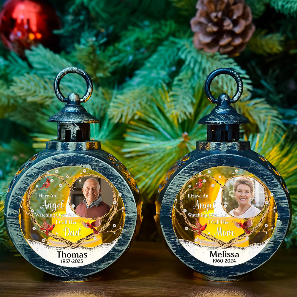 An Angel Watching Over Me - Personalized Custom Christmas Lantern