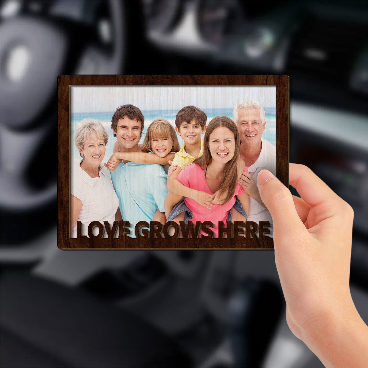 Love Grow Here - Personalized Custom Car Visor Clip