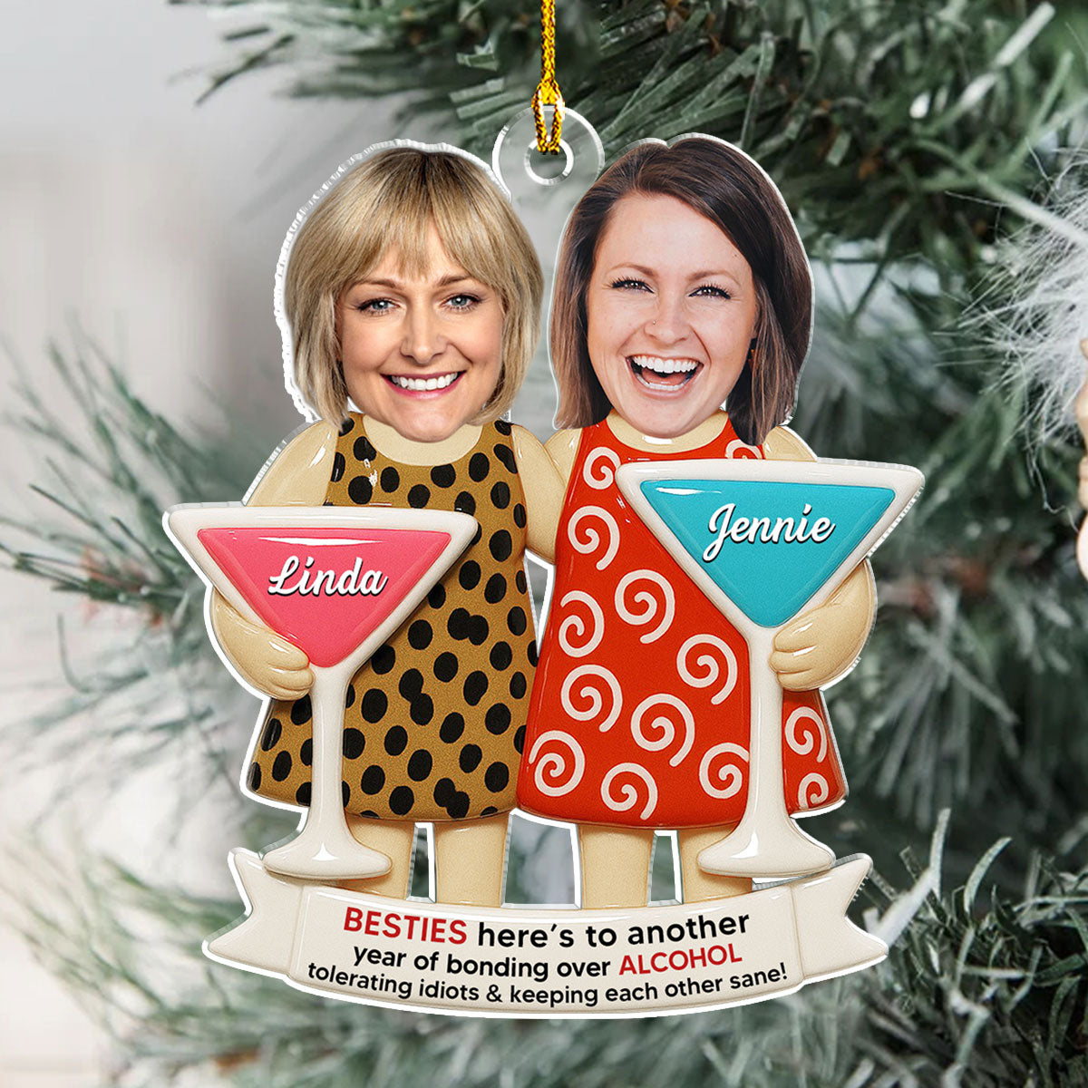 Girls Night - Personalized Custom Acrylic Ornament