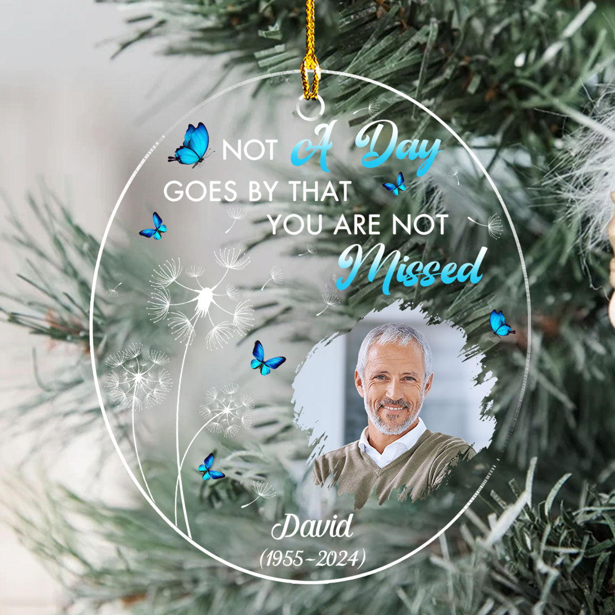 Not A Day Goes By - Personalized Custom Acrylic Ornament