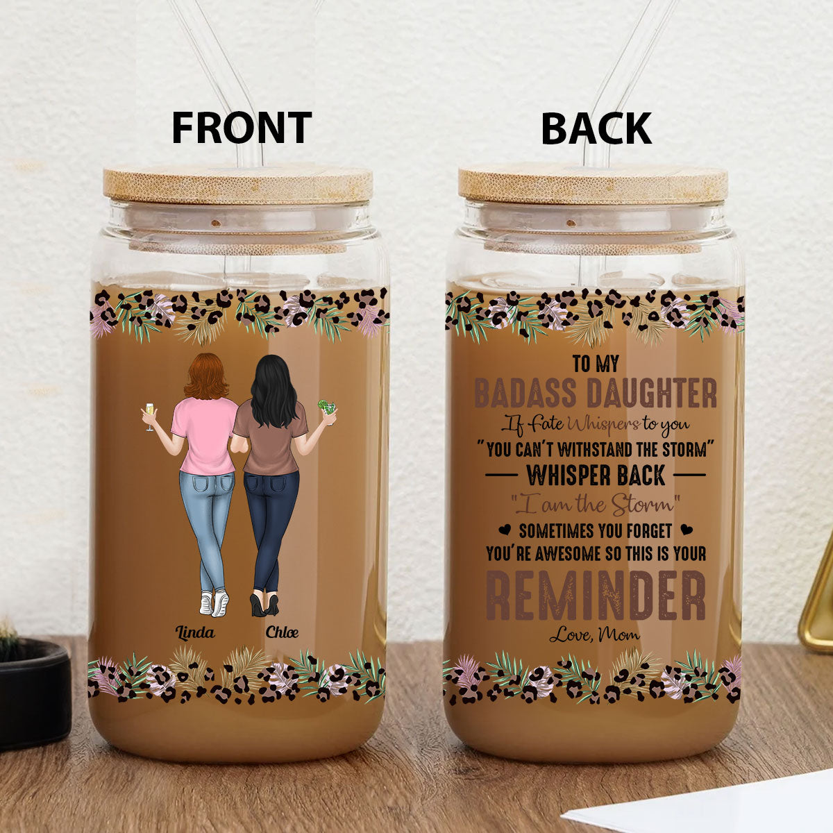 I Am The Storm - Personalized Custom Glass Can