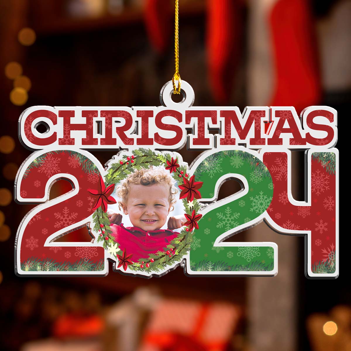 Custom Face Christmas - Personalized Custom Acrylic Ornament