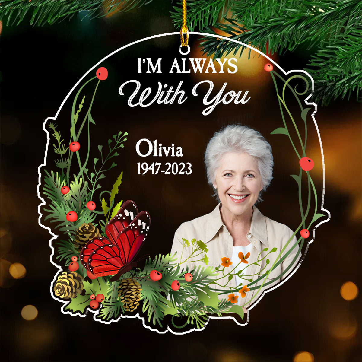 I Am Always With You Version 2 - Personalized Custom Acrylic Ornament