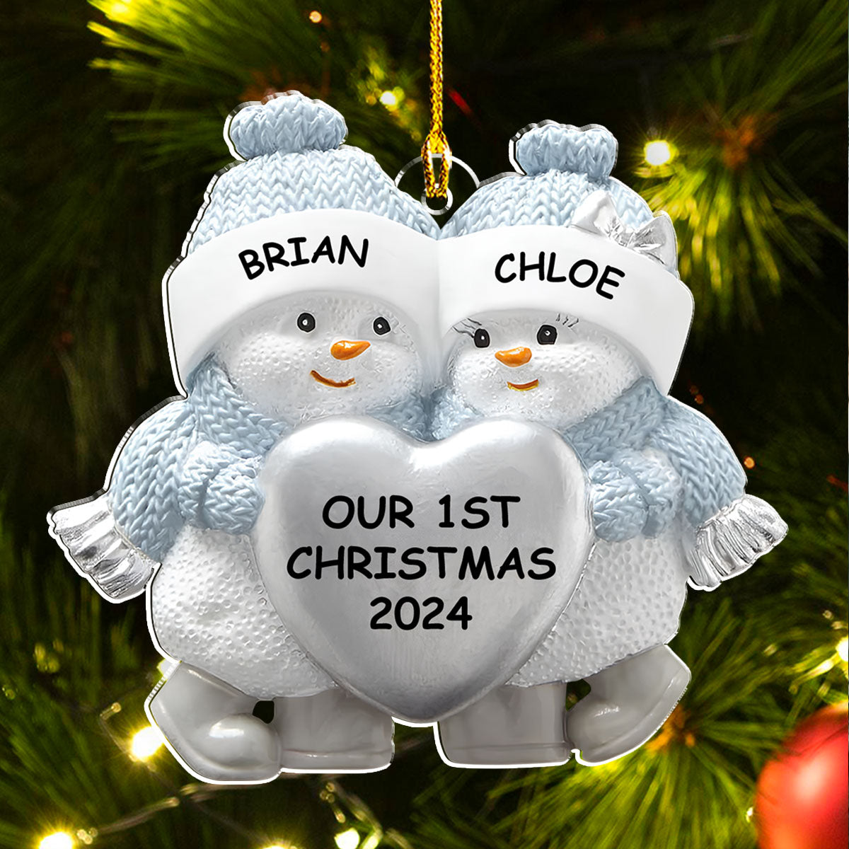 First And Forever - Personalized Custom Acrylic Ornament
