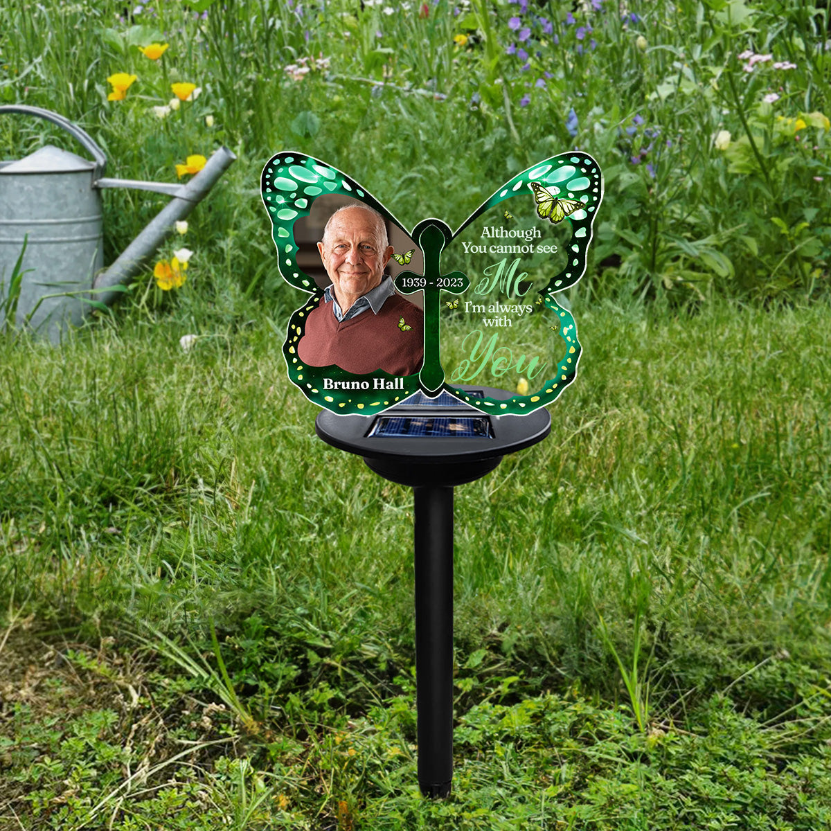 Custom Photo Your Wings Were Ready Ver 2 - Personalized Custom Solar Light
