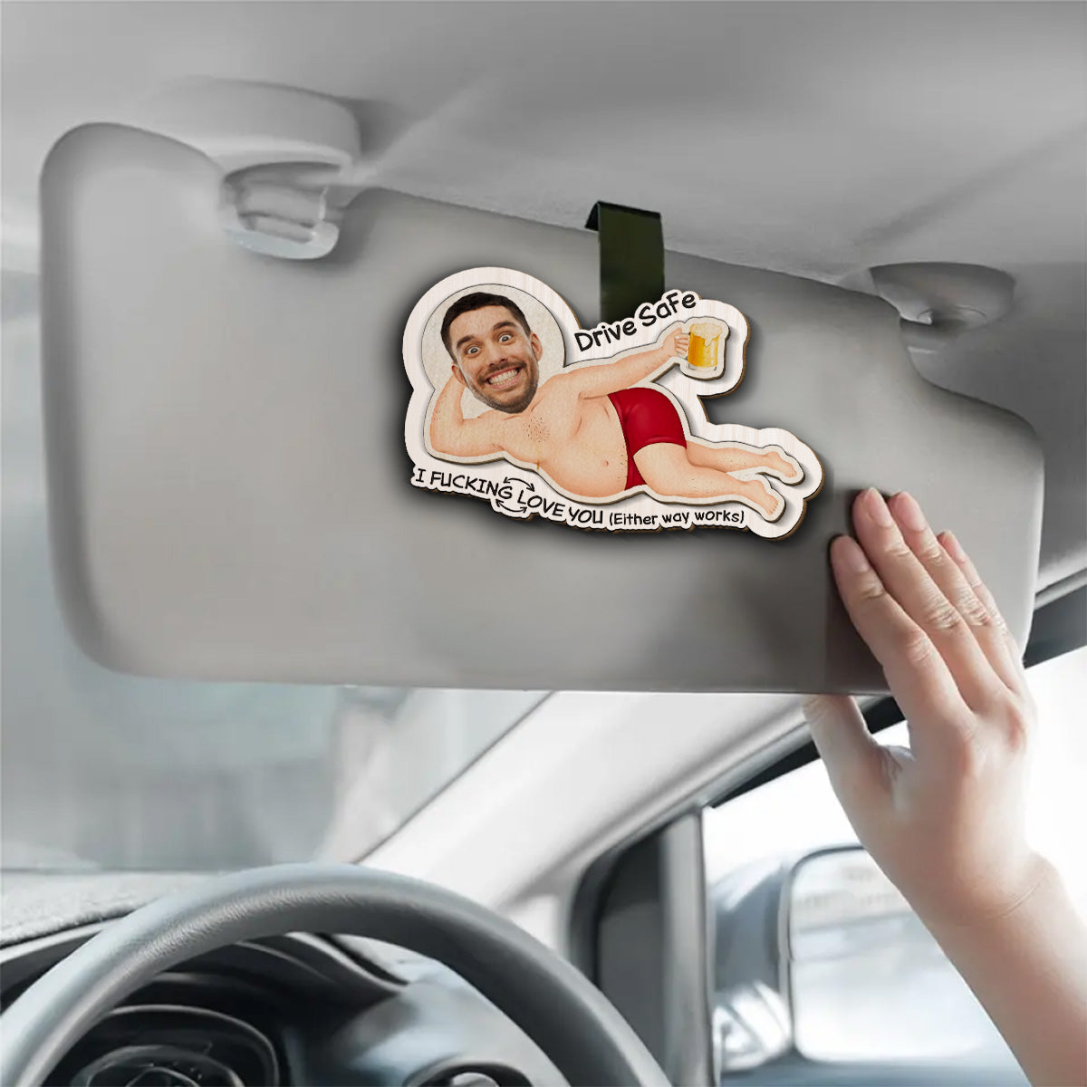 Drive Safe My Husband Wife - Personalized Custom Car Visor Clip