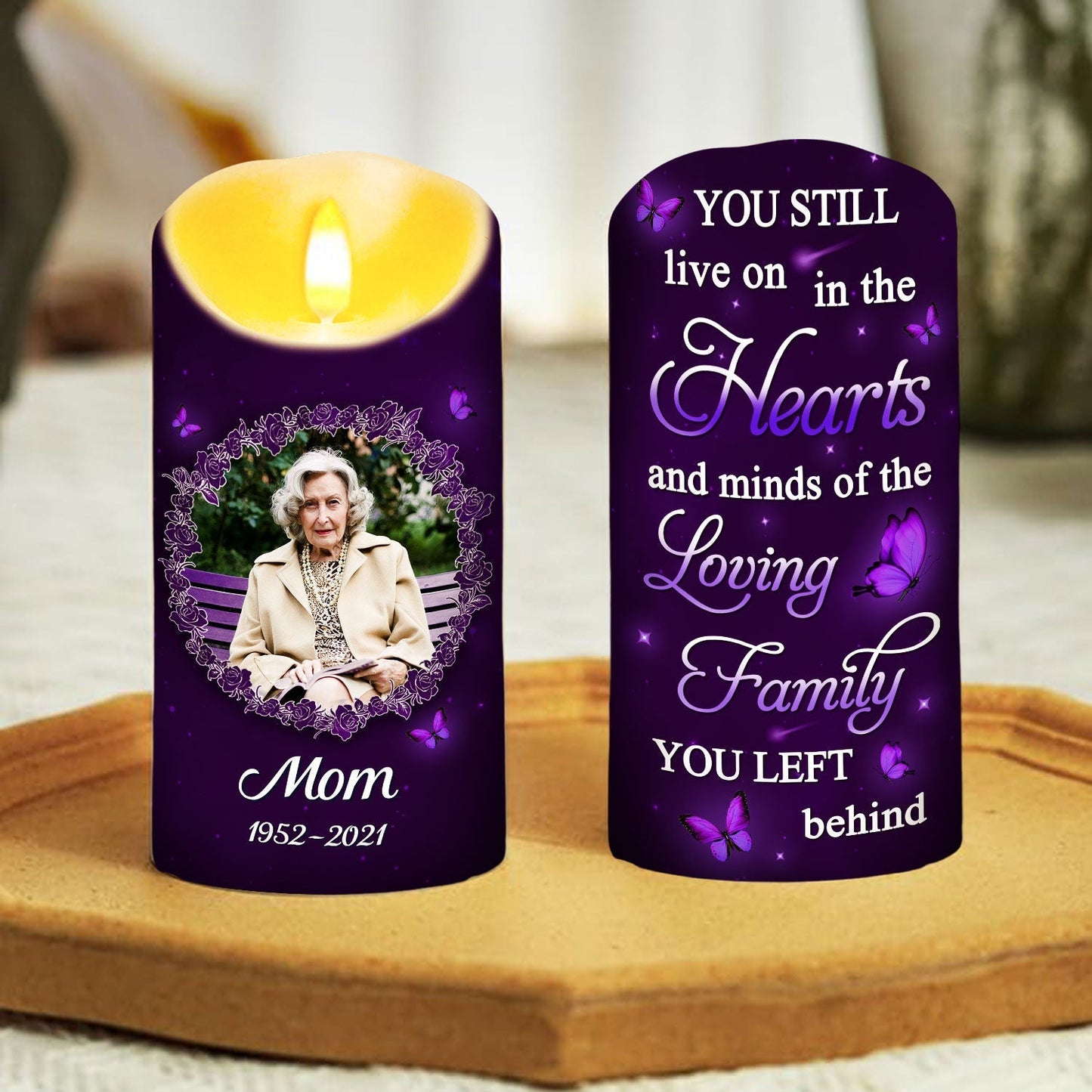Hearts And Minds - Personalized Custom LED Candle