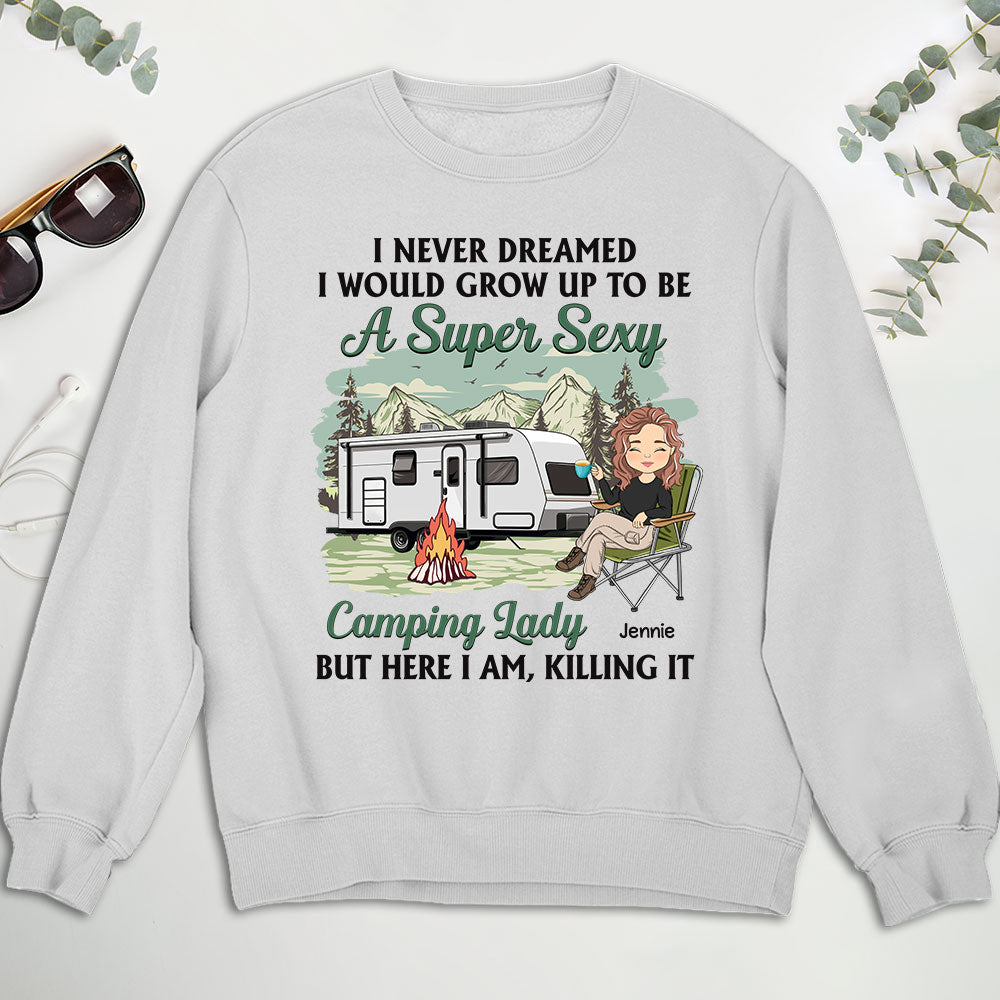 Camping Lady 3 - Personalized Custom Sweatshirt