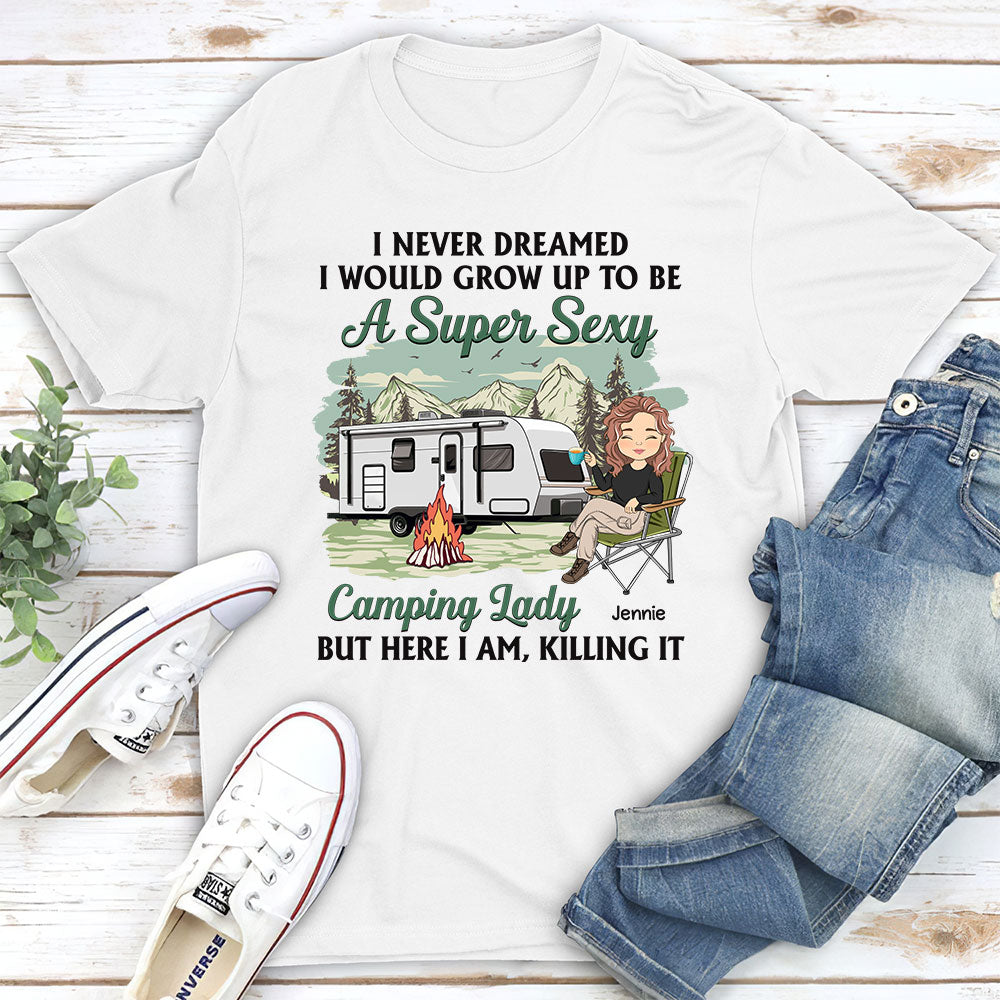 Camping Lady 3 - Personalized Custom Unisex T-shirt