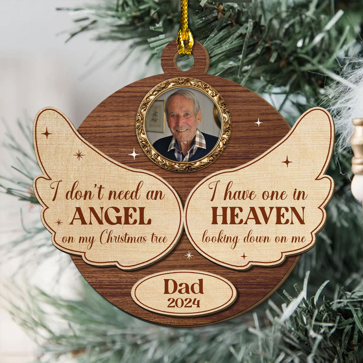 Angel In Heaven - Personalized Custom 2-layered Wood Ornament