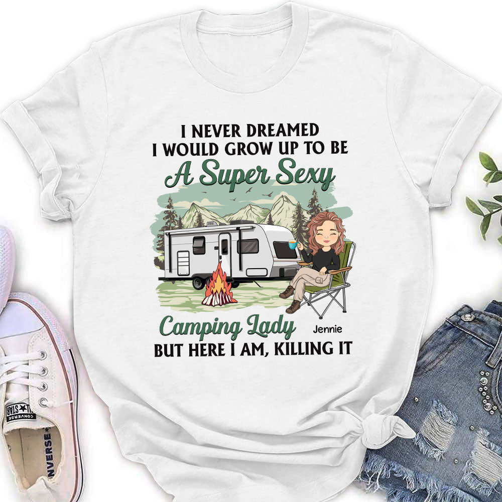 Camping Lady 3 - Personalized Custom Women's T-shirt