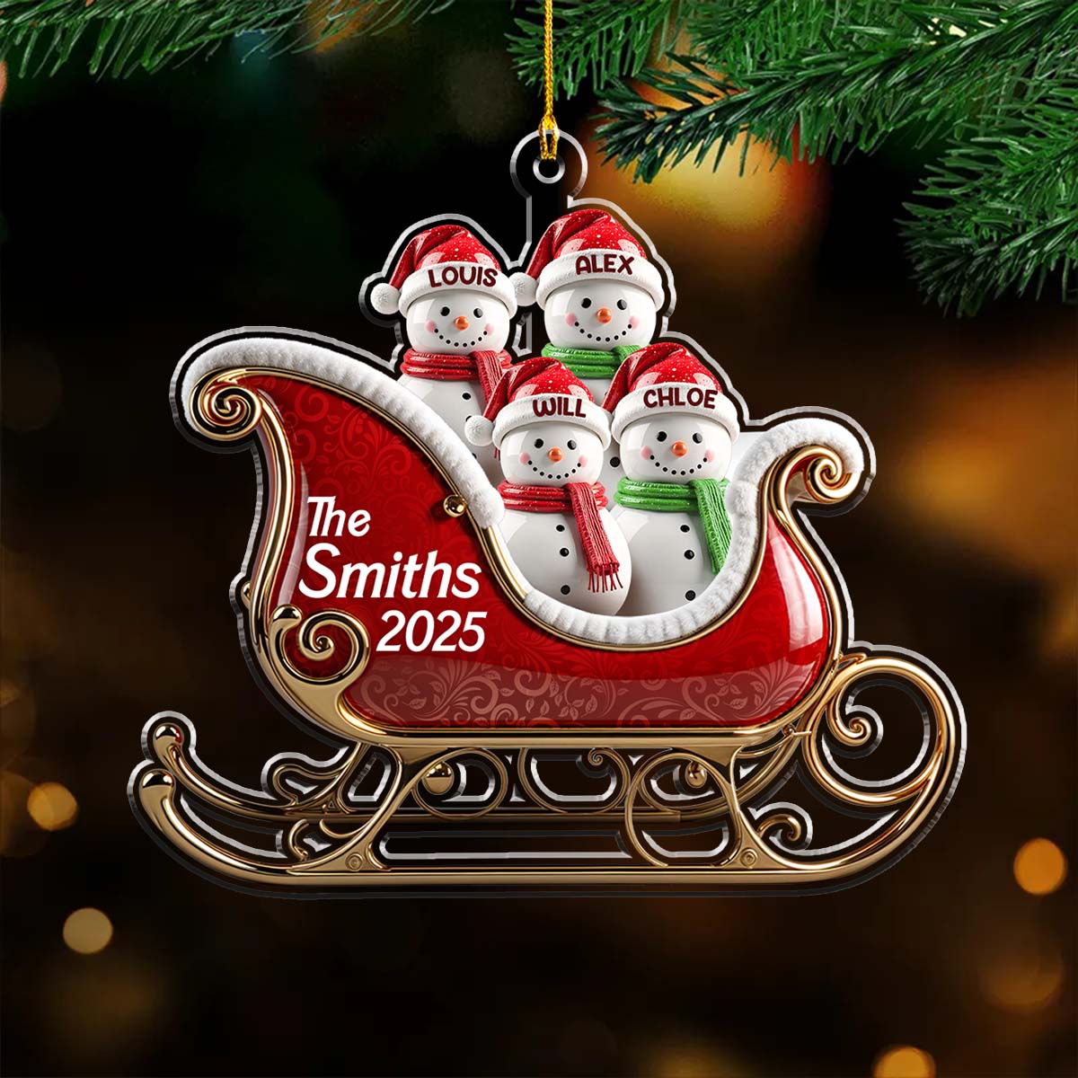 Snow Squad - Personalized Custom Acrylic Ornament