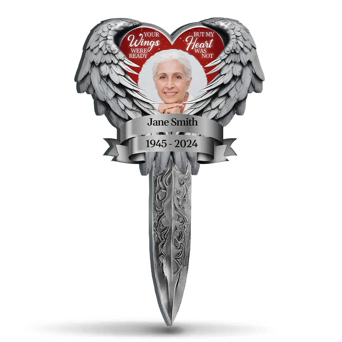 Your Wings Were Ready - Personalized Custom Acrylic Garden Stake